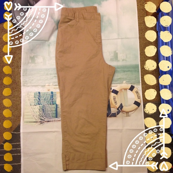 Style & Co Tan Capris 14 Petite Dress Pants - Picture 5 of 8